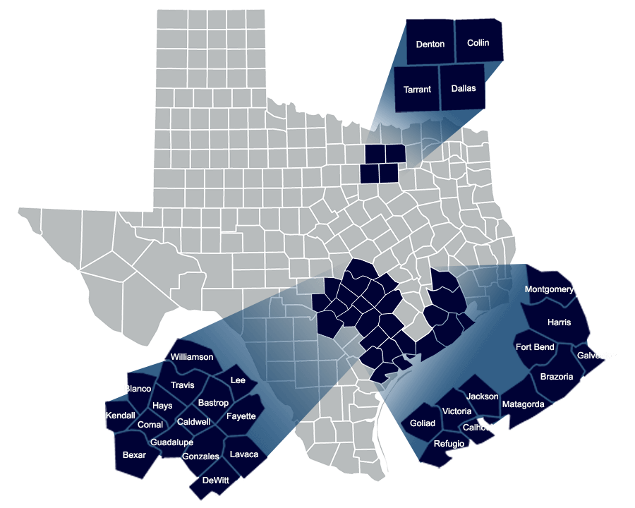 TDECU - Texas Counties